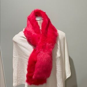Luxurious Pink Faux Fur Scarf
